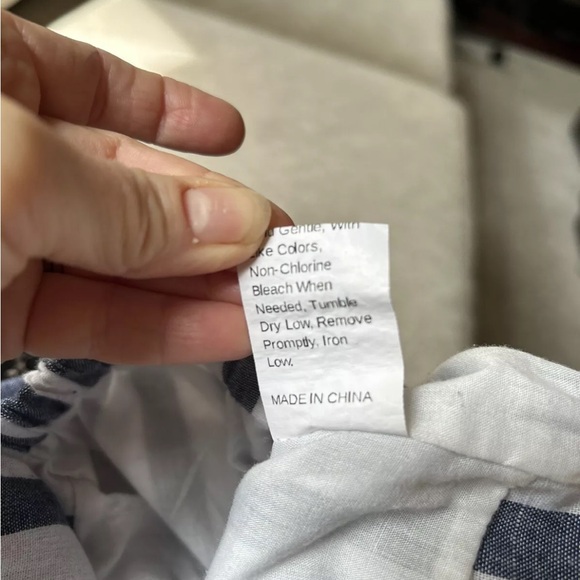 SHEIN Girls Goucho Pants Sz 10 Blue & White Stripe Wide Leg Crop Belted - Picture 9 of 9